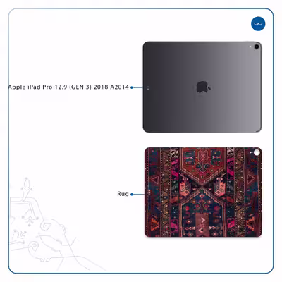 برچسب پوششی ماهوت مدل Rug مناسب برای تبلت اپل iPad Pro 12.9 (GEN 3) 2018 A2014