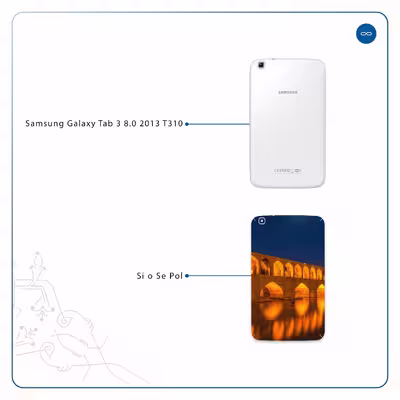 برچسب پوششی ماهوت مدل Si-O-Se-Pol مناسب برای تبلت سامسونگ Galaxy Tab 3 8.0 2013 T310
