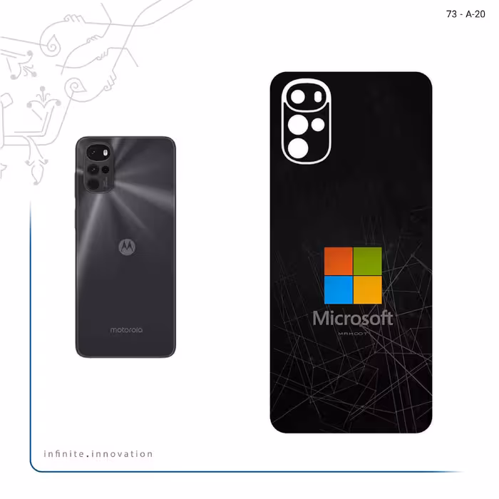 برچسب پوششی ماهوت مدل Microsoft_Logo مناسب برای گوشی موبایل موتورولا Moto G22