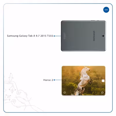 برچسب پوششی ماهوت مدل Horse-2 مناسب برای تبلت سامسونگ Galaxy Tab A 9.7 2015 T555