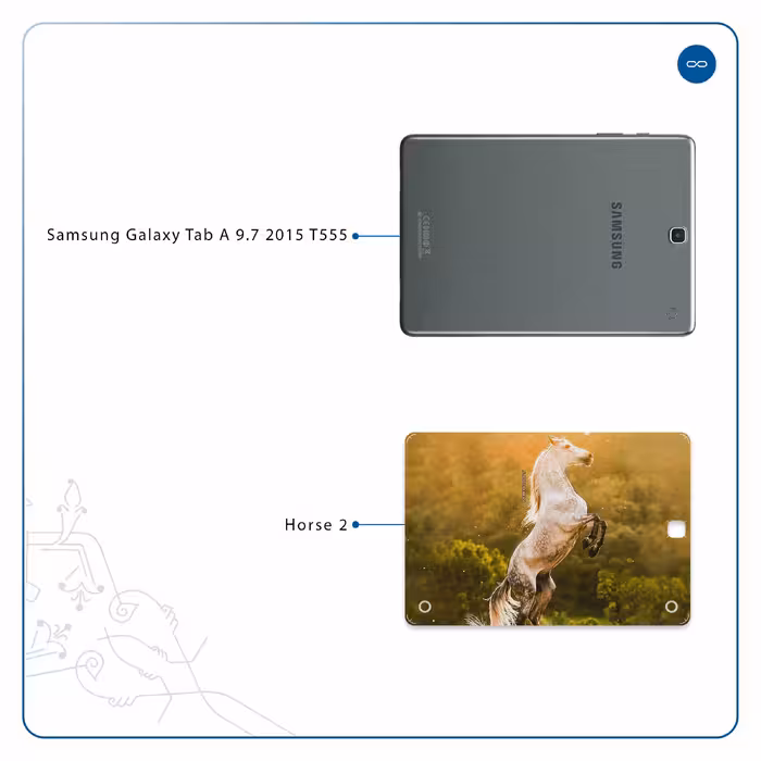 برچسب پوششی ماهوت مدل Horse-2 مناسب برای تبلت سامسونگ Galaxy Tab A 9.7 2015 T555