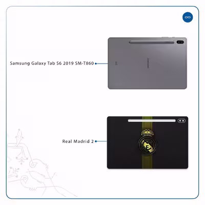 برچسب پوششی ماهوت مدل Real-Madrid-2 مناسب برای تبلت سامسونگ Galaxy Tab S6 2019 SM-T860