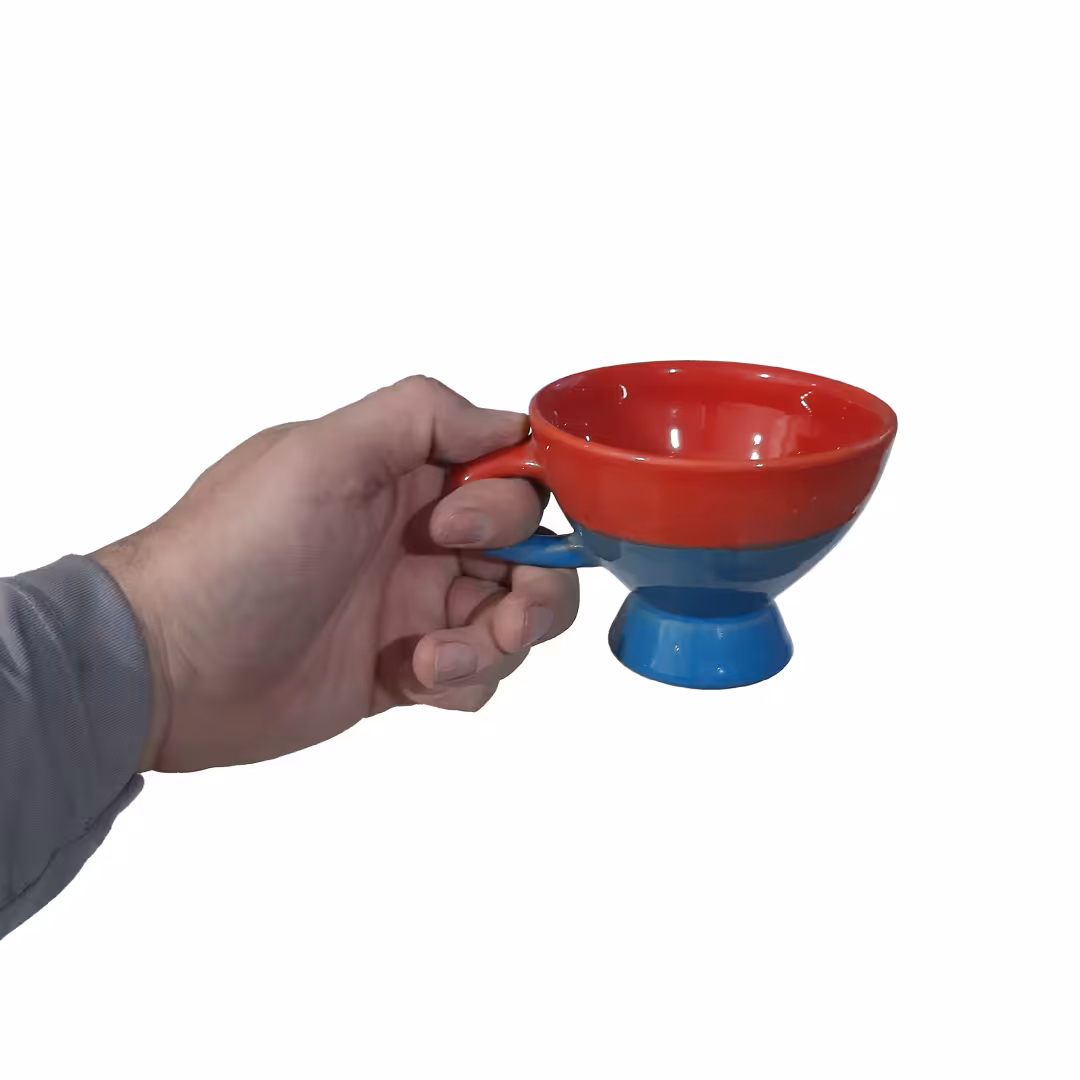 ست فنجان و نعلبکی سفالی کد 2