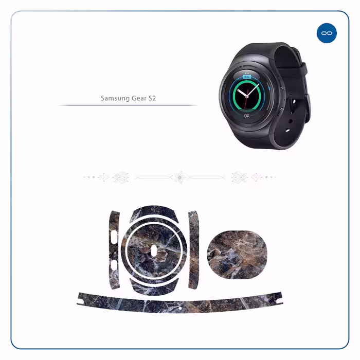 برچسب ماهوت طرح Earth_White_Marble مناسب برای ساعت هوشمند سامسونگ Galaxy Gear S2