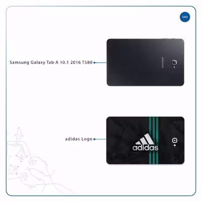 برچسب پوششی ماهوت مدل adidas-Logo مناسب برای تبلت سامسونگ Galaxy Tab A 10.1 2016 T580