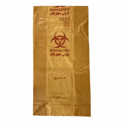 کیسه زباله طرح عفونی مدل ضخیم 70.65 بسته 5 عددی