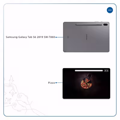 برچسب پوششی ماهوت مدل Pizza مناسب برای تبلت سامسونگ Galaxy Tab S6 2019 SM-T860