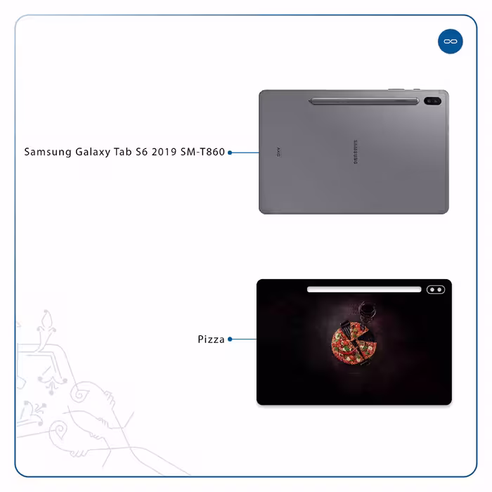 برچسب پوششی ماهوت مدل Pizza مناسب برای تبلت سامسونگ Galaxy Tab S6 2019 SM-T860