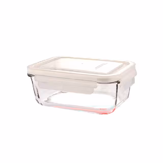 ظرف شیشه ای مستطیل لیمون 400 میلی لیتری