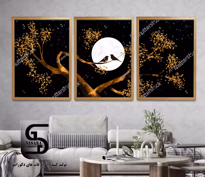 تابلو دکوراتیو سه تکه 60*40 درجه1
