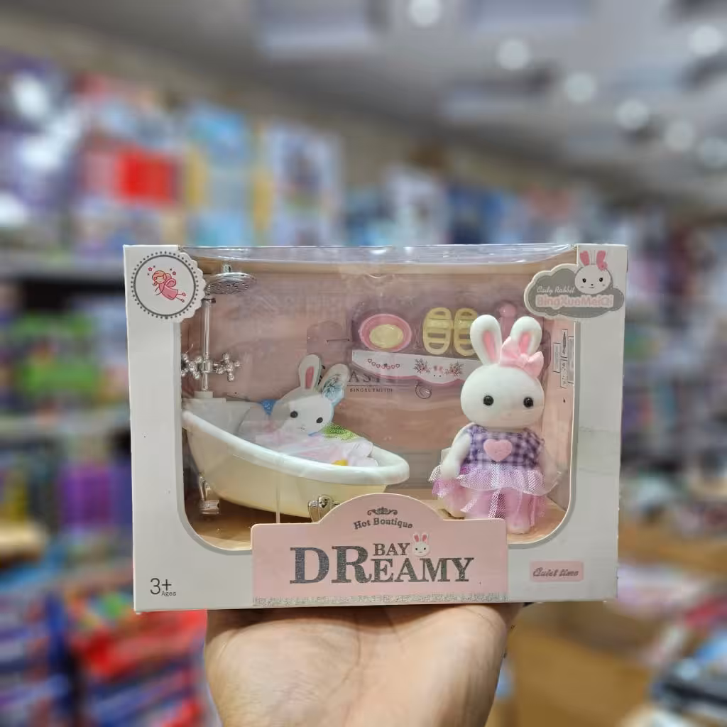 خرگوش با وسایل مدل حمام