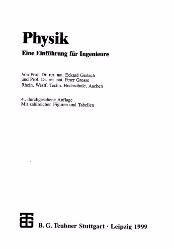خرید و دانلود نسخه کامل کتاب Physik. Eine Einfuhrung fur Ingenieure 4. Auflage
