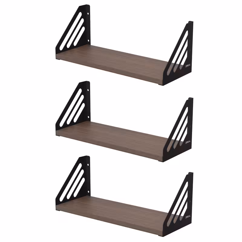 شلف دیواری دینیال مدل خطی کد DN4015 مجموعه سه عددی | کالا مکس