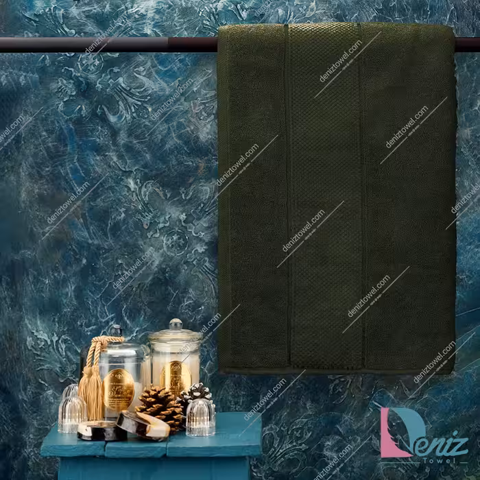 حوله استخری طرح ماکرو رنگ یشمی تیره