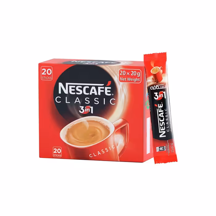 کافی میکس کلاسیک 3 در 1 نسکافه 20 گرمی بسته 20 عددی