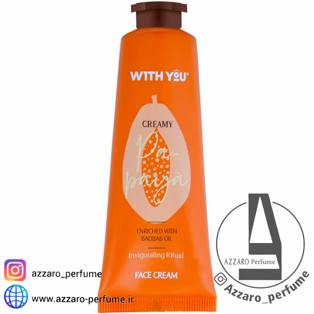 کرم مرطوب کننده With You ویت یو مدل Papaya حجم 50 میل