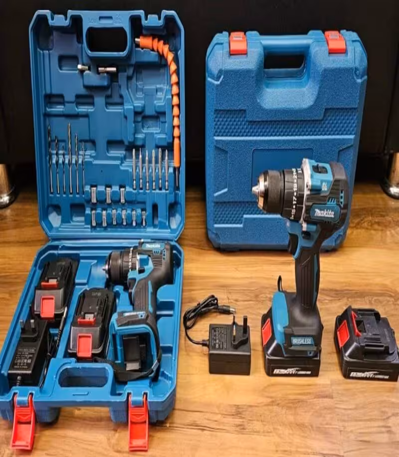 دریل شارژی پیچ شارژی 36 ولت چکشی سه نظام فلزی طرح ماکیتا مدل36 w