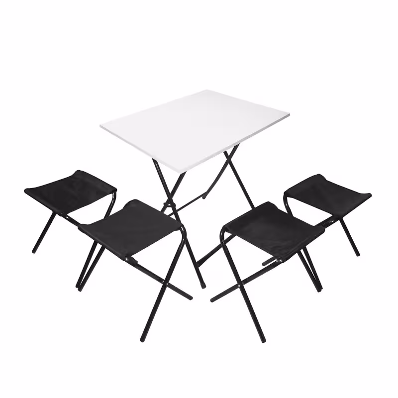 میز و صندلی سفری میزیمو مدل برزنتی کد 10543 مجموعه 5 عددی