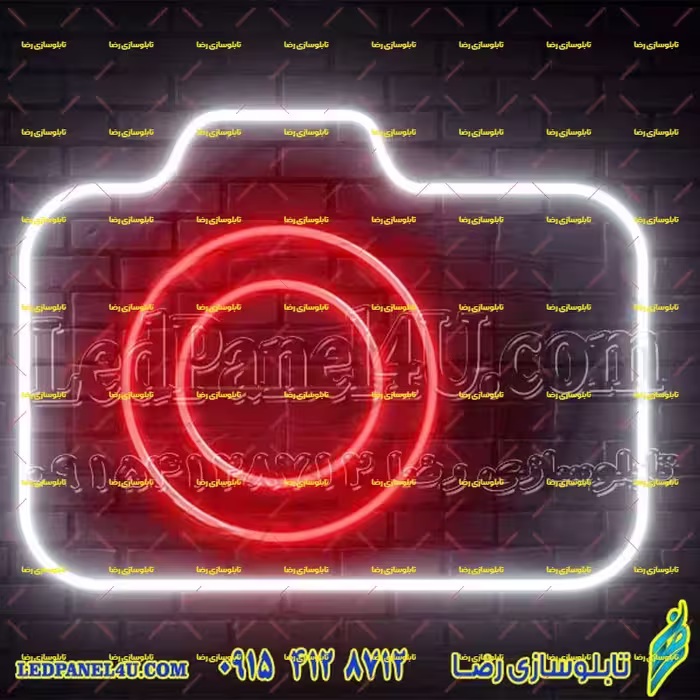 تابلو نئون فلکسی دوربین کد 17053