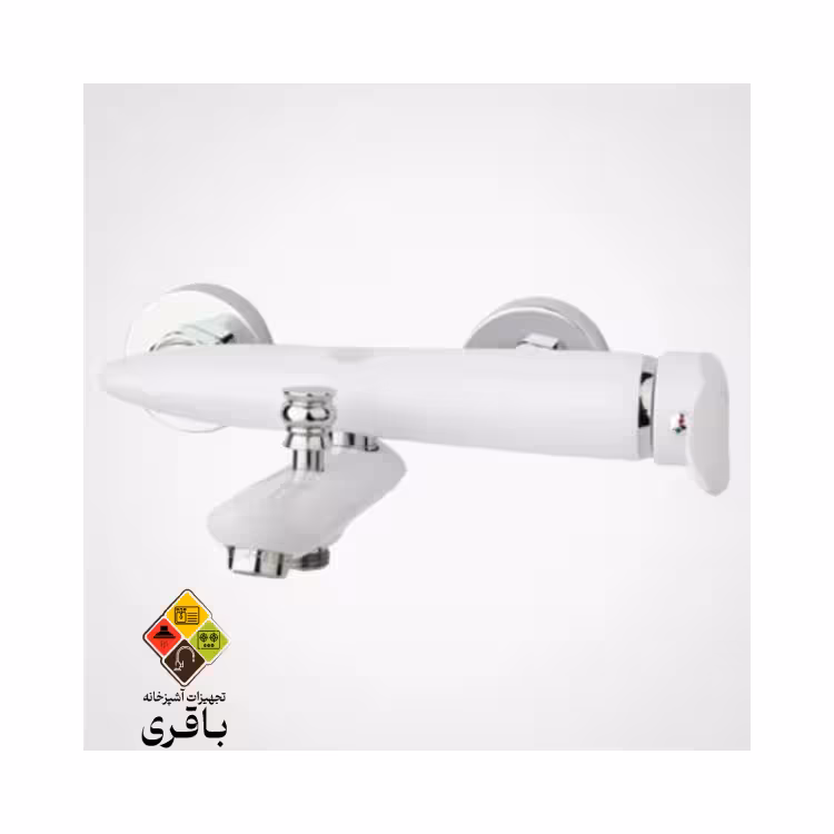 شیر حمام راسان مدل رابیت سفید