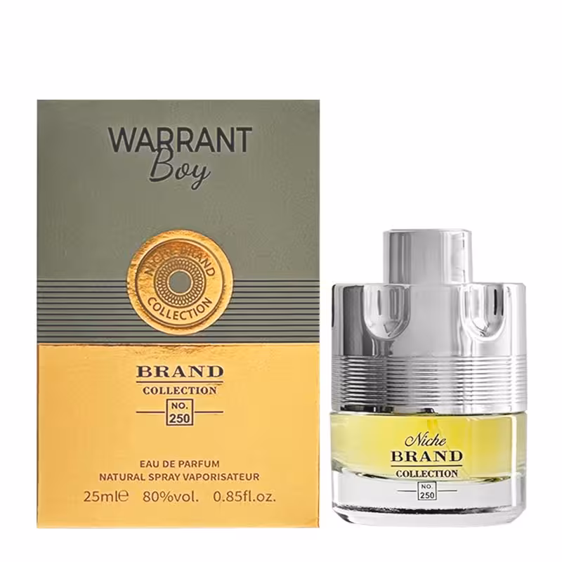 ادکلن برند کالکشن Brand Collection کد 250 مشابه رایحه Azzaro Wanted Eau de Toilette حجم 25ml