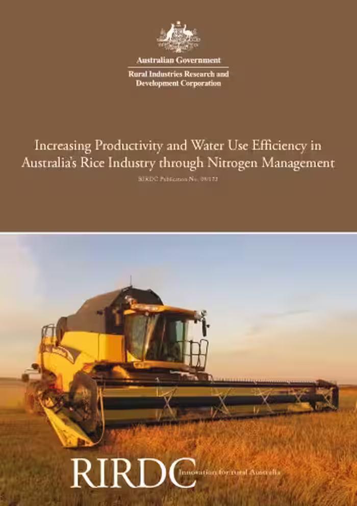 خرید و دانلود نسخه کامل کتاب Increasing Productivity and Water Use Efficiency in Australia's Rice Industry through Nitrogen Management