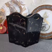 سطل زباله مشکی طلایی