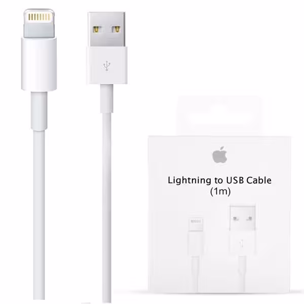 کابل شارژ USB به لایتنینگ اپل طول 1متر مدل A1856 (غیراصل)
