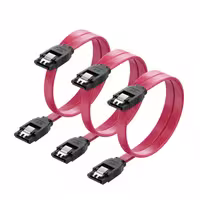 کابل ساتا 3 (SATA) برای اتصال هارد دیسک SSD و HDD، بسته 3 عددی