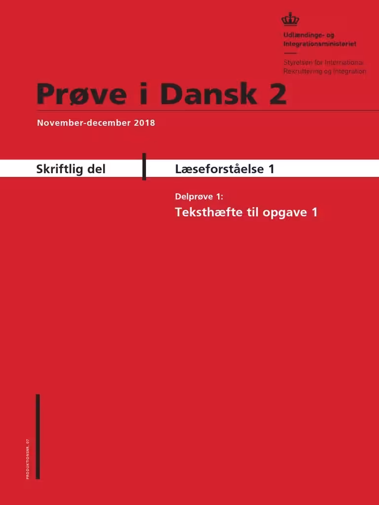 پرو آی دانسک | کتاب آزمون دانمارکی prove i dansk 2