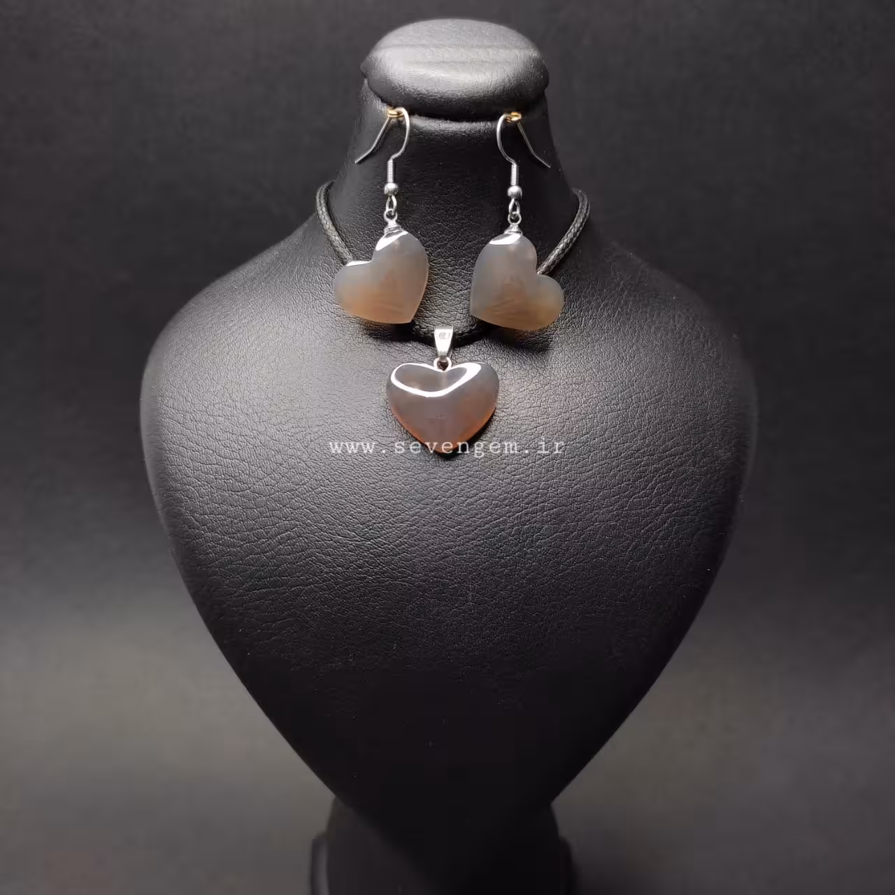 نیم ست عقیق خرمایی (کد114)