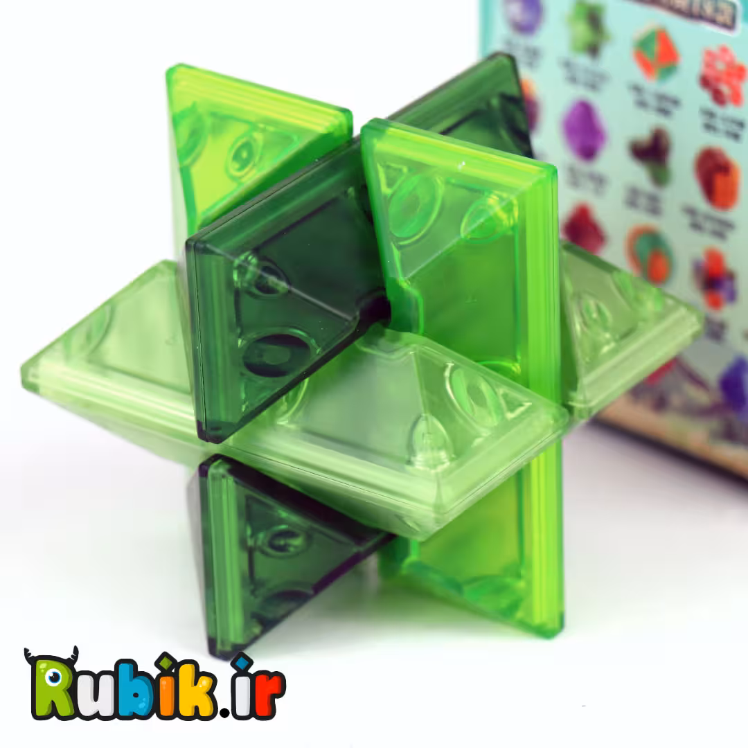 جورچین حجمی کای وای جواهری QiYi KML Gem Puzzle trans.green