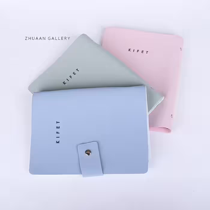 کلاسور مینیمال پاستلی چرمی 100 برگ