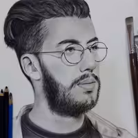 نقاشی سیاه قلم سایز  متوسط