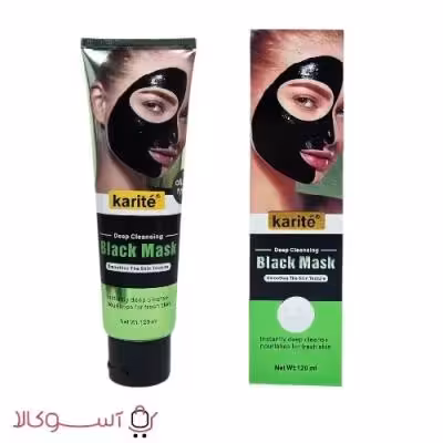ماسک صورت کاریته مدل ذغالی حجم 120 میلی لیتر