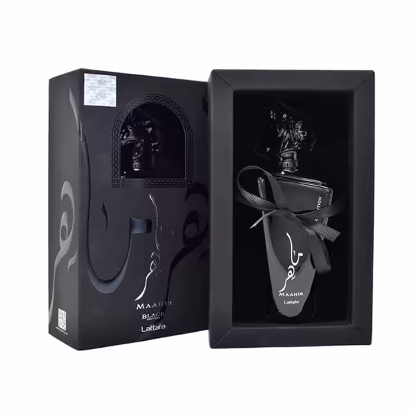 ادکلن عربی مردانه لطافه مدل ماهر مشکی حجم 100 میلی لیتر