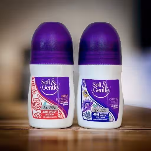 مام رولی زنانه سافت اند جنتل 50میل بنفش انگلیس