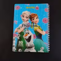 دفتر 80 برگ - طلقی سیمی - خط دار شفیعی - کد 37 - طرح فروزن 