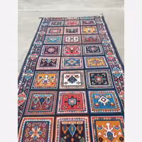 گلیم ماشینی کاشان کناره طرح کژال سرمه ای سایز300در1،14(هزینه ارسال باخریداروپس کرایه میباشد)