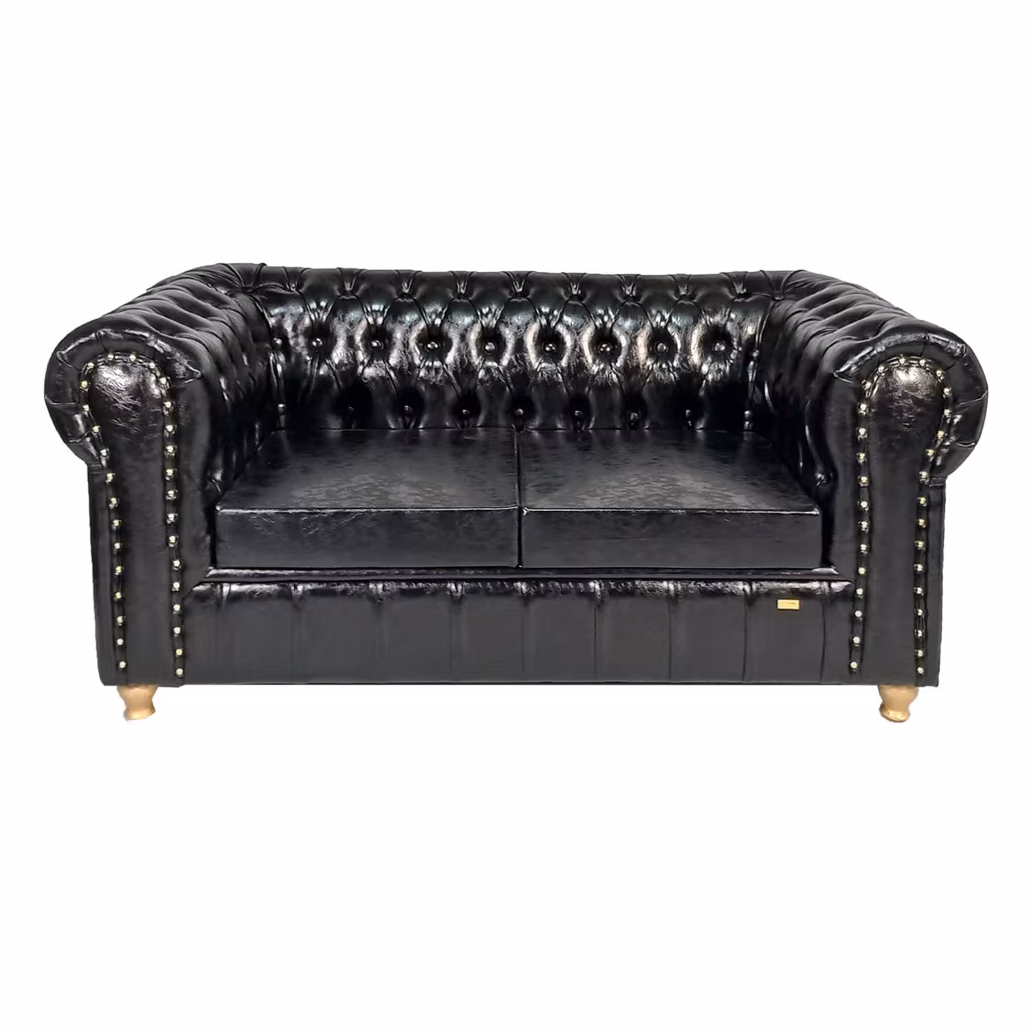 مبل اداری پارسین مدل چستر گلمیخ پایه طلایی دو نفره