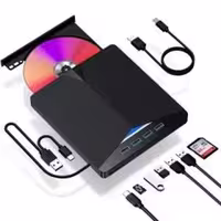 دی‌وی‌دی رایتر اکسترنال IT-Link چندکاره | DVD RW External با هاب USB