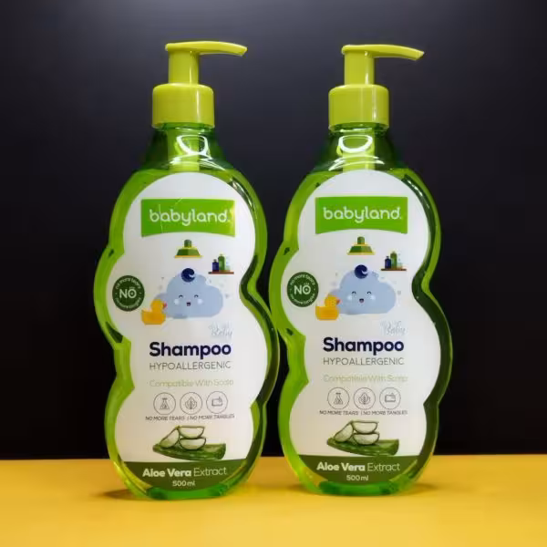 شامپو کودک بیبی لند مدل الوئه ورا شامپو بچه بیبی لند مدل Aloe Vera Extract حجم 500 میلی لیتر