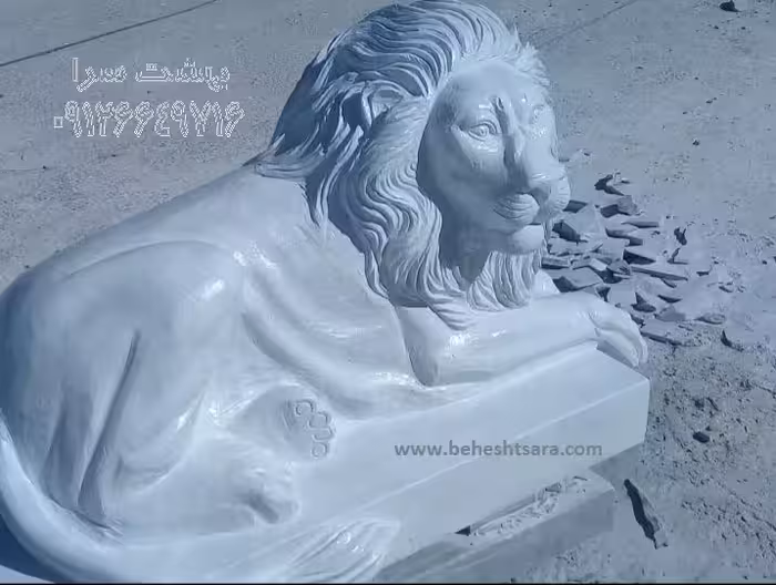 سنگ قبر شیر سنگی برد شیر کد 500