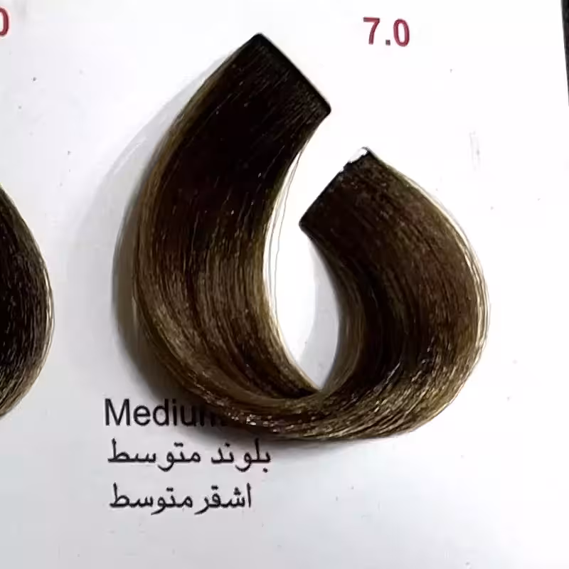 رنگ بلوند متوسط7.0 ،رنگ مو کم آمونیاک پیلون و یک عدد اکسیدان | amazonchi