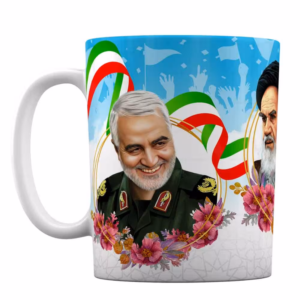 ماگ شهیدان سلیمانی و فخری زاده کد 485