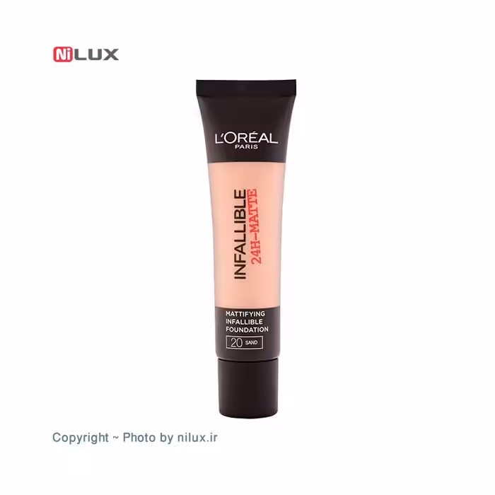کرم پودر لورآل سری Infallible 24H Matte مدل Sand شماره 20 حجم 35 میلی‌ لیتر