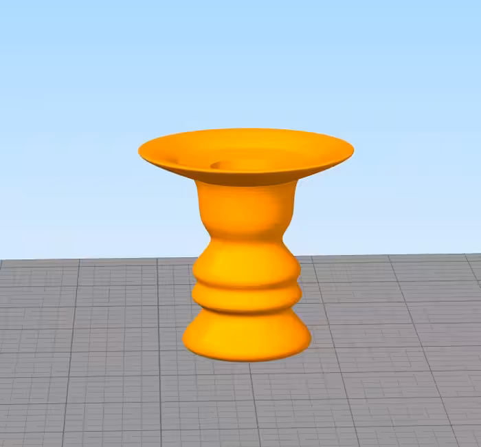 مدل سه بعدی جاشمعی طرح موج کد02 (STL)