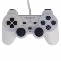 دسته PS1 و PS2 سفید سونی مدل سیم ابریشمی (آی سی دار)