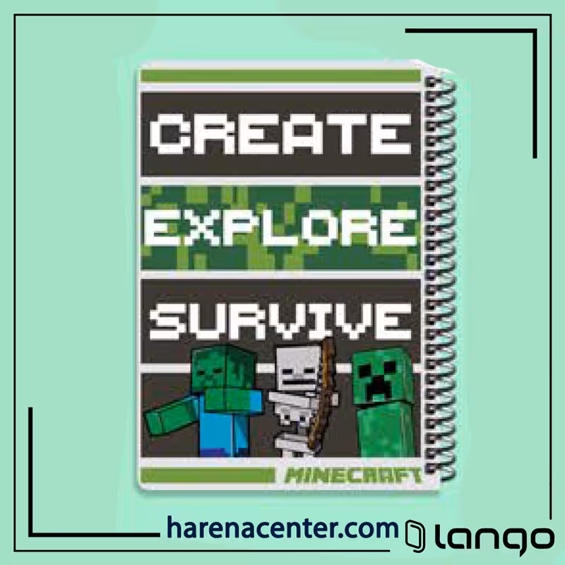 دفتر مدرسه طرح اسکلتون ماینکرفت برند لانگو