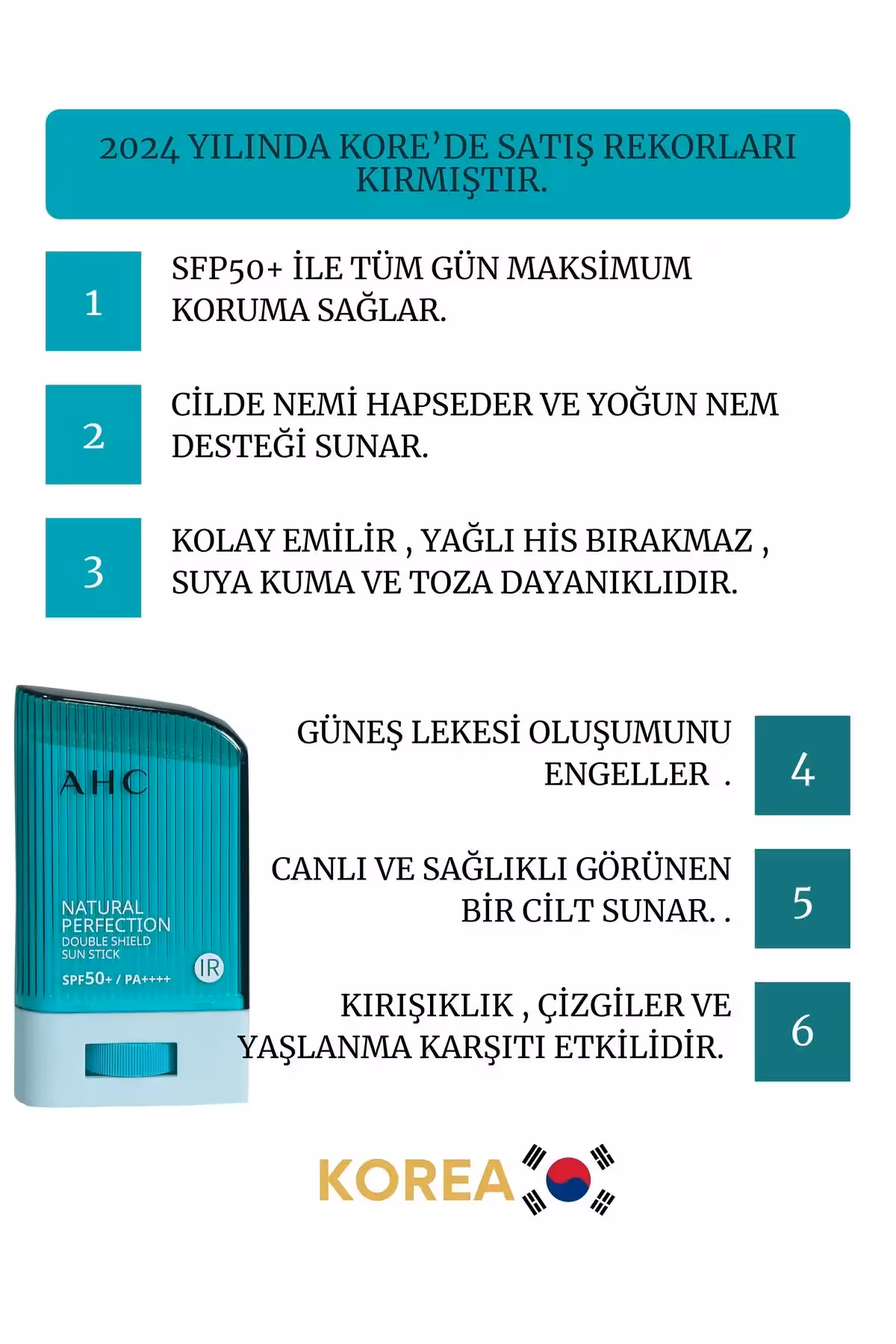 سٹیک ضد آفتاب A.h.c. Naturel Perfection Double Shield با SPF50 PA - 9812
